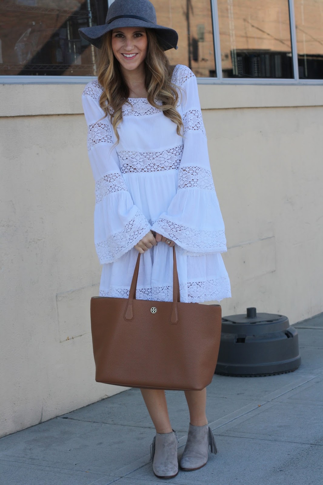 White Crochet Dress - Twenties Girl Style
