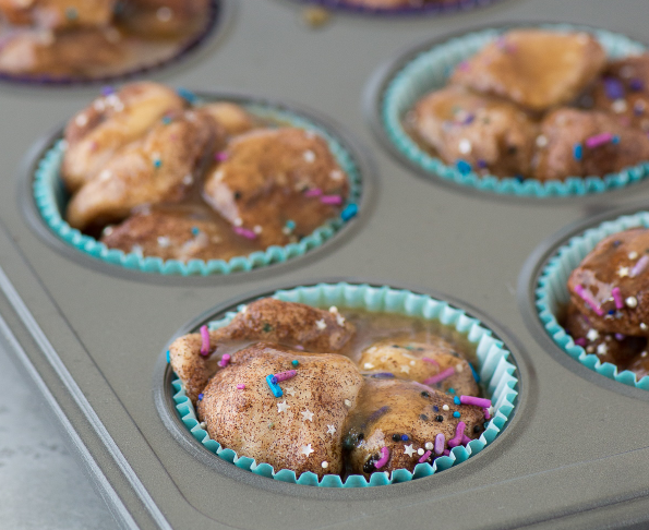 Galaxy Monkey Bread Muffins