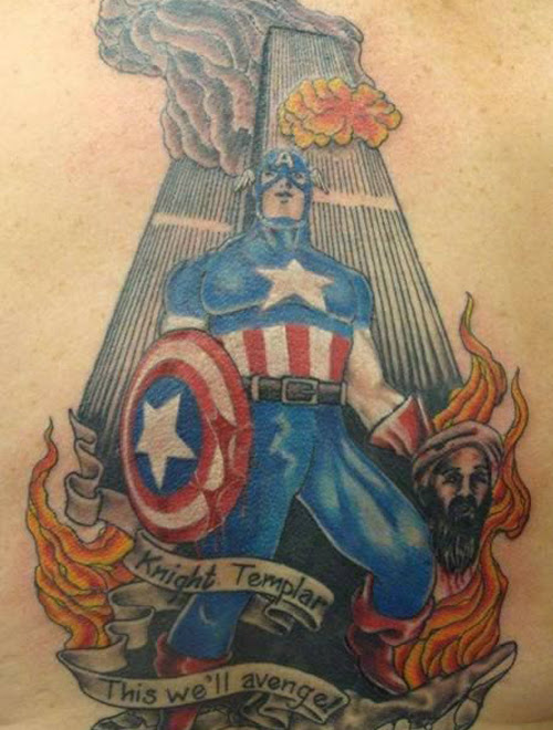 Photo:パトリオットすぎて、ちょっと怖いキャプテン・アメリカのタトゥー