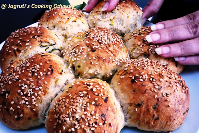 Courgette and Chili Crown bread Courgette (zucchini) & Chili Crown Bread! It is eggless and best recipe ever. Fluffy and delicious!