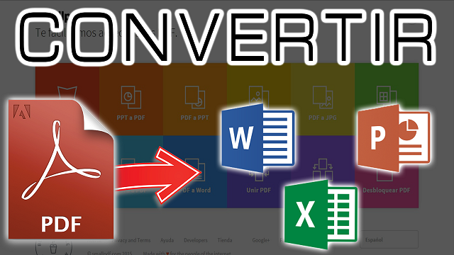 Convertir archivos PDF a WORD, PPT, EXCEL sin programas