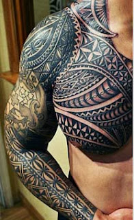 Maori no braço ombro e peito