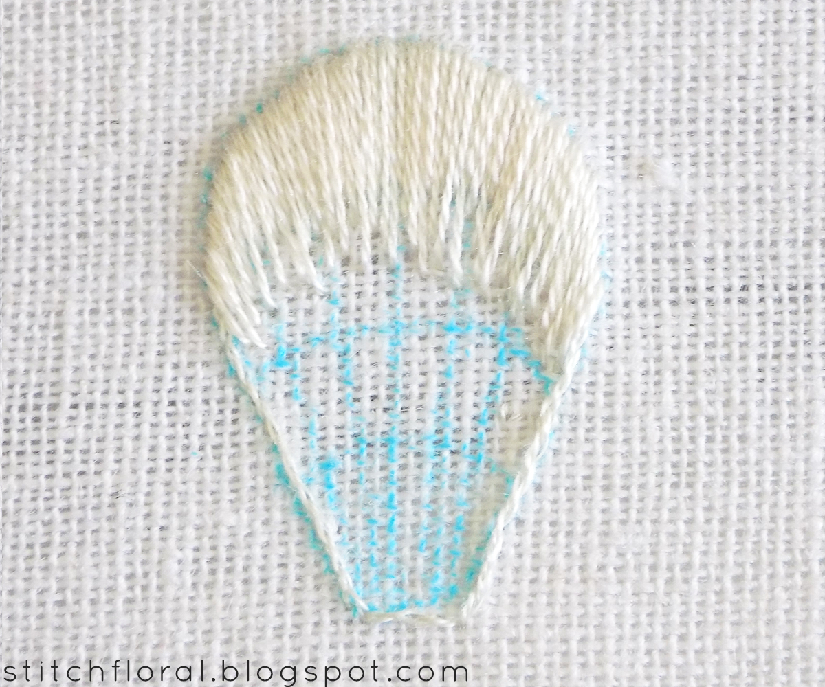 Long and short stitch lesson Stitch Floral