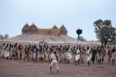 Intriguing c. 1880s Photograph - Zulu Men Stick Fighting