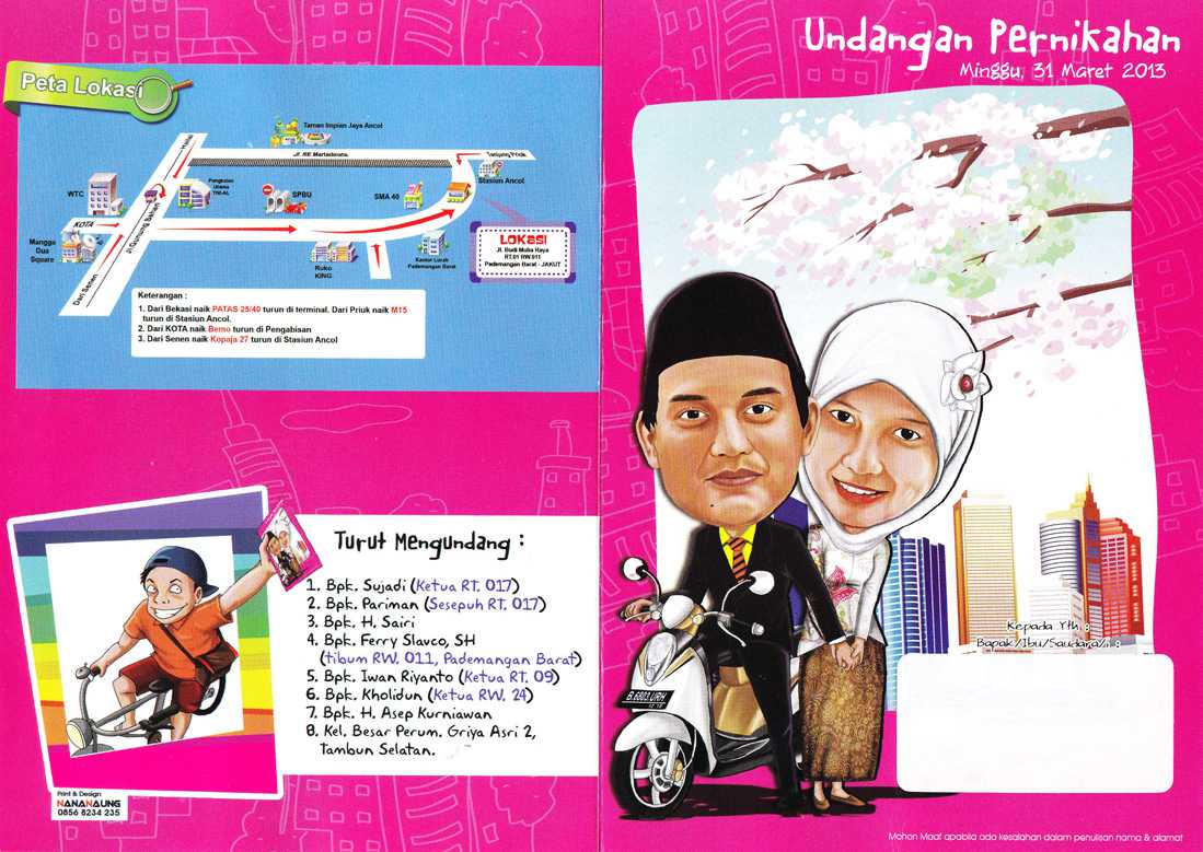 Desain Undangan Pernikahan Karikatur | 4 contoh undangan pernikahan unik pilihan Desain Undangan Pernikahan Karikatur | 4 contoh undangan pernikahan unik pilihan