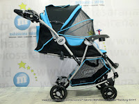 Pliko PK399 Paris with Parent Tray Baby Stroller-Forward & Rear Facing Light Blue