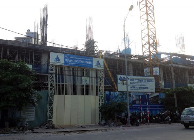 Công trường thi công tại chung FLc Star Tower Công trường thi công tại chung FLc Star Tower