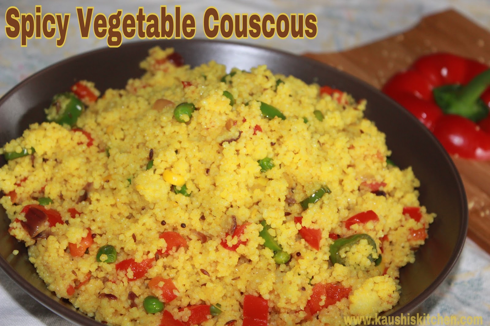 COUSCOUS WITH MIXED VEGETABLES SPICY VEGETABLE COUSCOUS