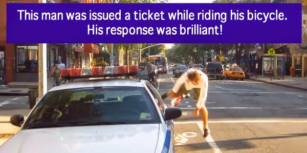 Man Who Got Ticketed For Not Riding In Bike Lane, Films Himself Smashing Into Things In Bike Lanes