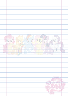 Folha Papel Pautado My Little Poney rabiscado em PDF para imprimir na folha A4 Folha Papel Pautado My Little Poney rabiscado em PDF para imprimir na folha A4