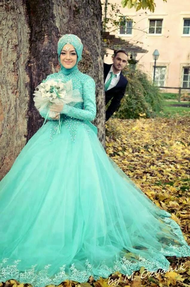 Mustika net Muslim Wedding Dress