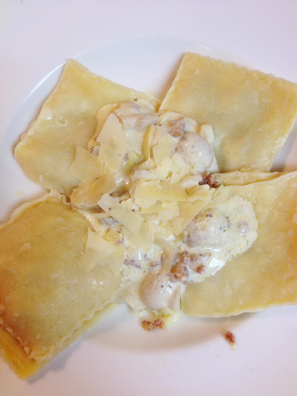 Sausage & cheese Ravioli's with a sausage Alfredo Sauce Adventures in Married Life