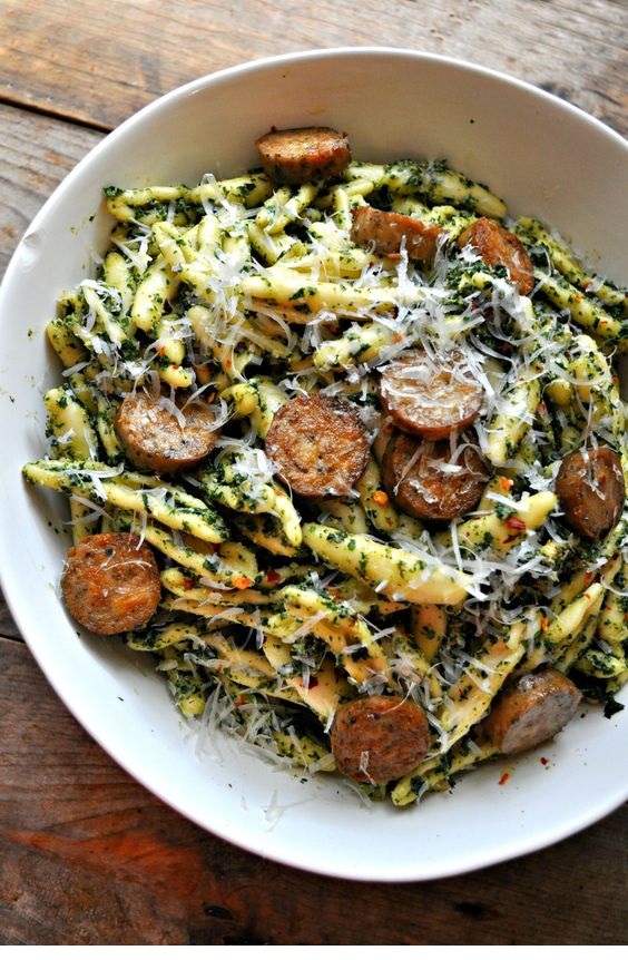 Vegan Roasted Kale Pesto Pasta