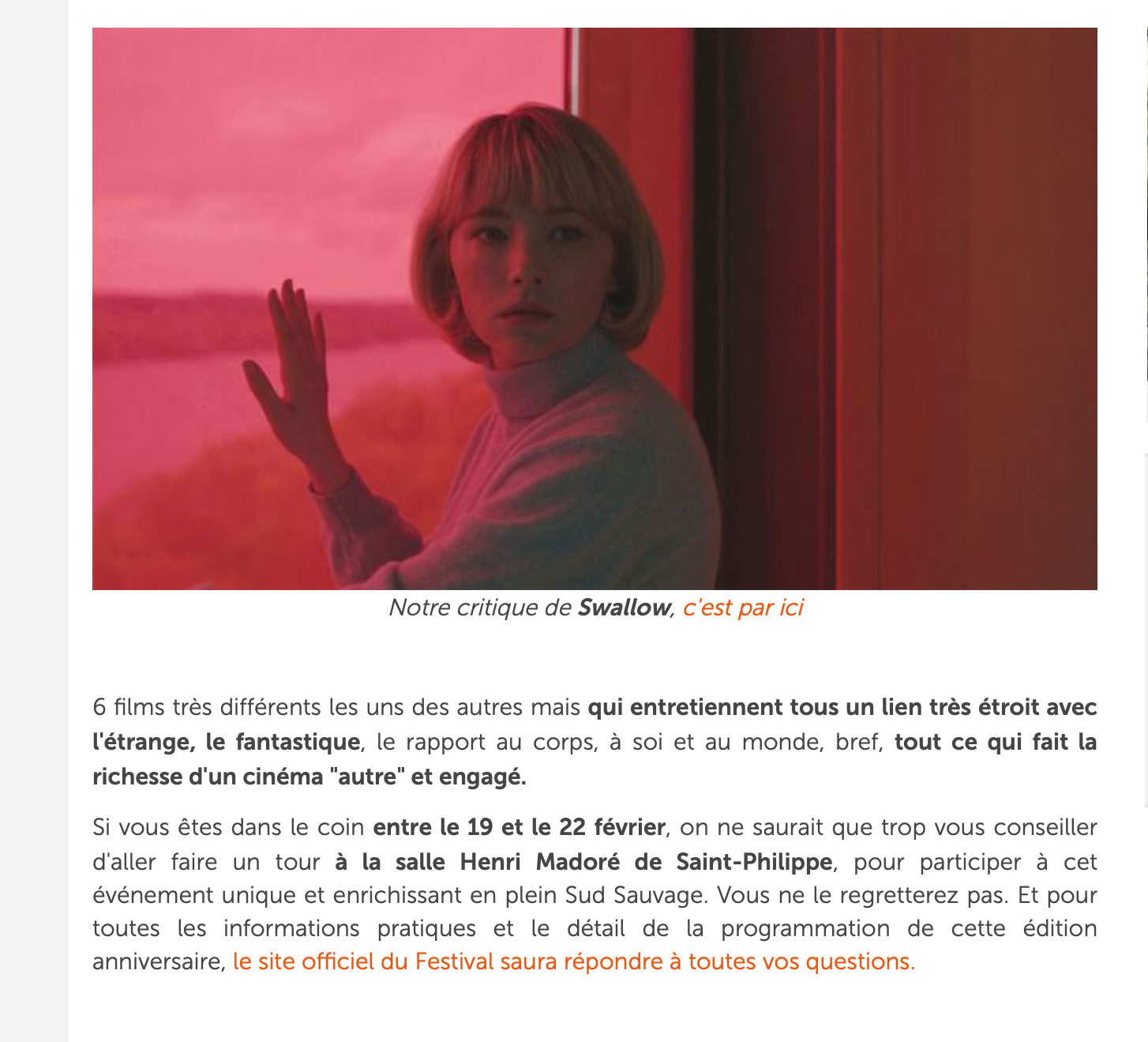 La Sélection Officielle de la 10ème édition du Festival MEME PAS PEUR sur Écran Large La Sélection Officielle de la 10ème édition du Festival MEME PAS PEUR sur Écran Large