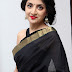 Tollywood Actress Stills In Sleeveless Black Saree Poonam Kaur