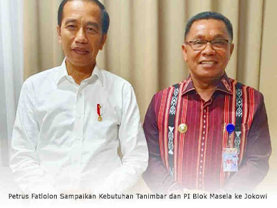 Petrus Fatlolon Sampaikan Kebutuhan Tanimbar dan PI Blok Masela ke Jokowi Petrus Fatlolon Sampaikan Kebutuhan Tanimbar dan PI Blok Masela ke Jokowi