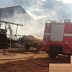 Bombeiros de LEM combatem incêndio em ferro velho