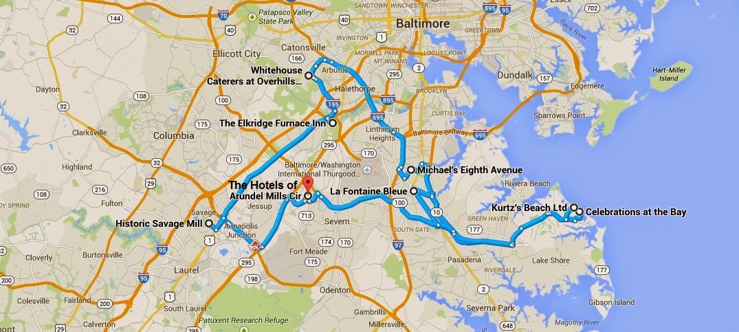Baltimore And Anne Arundel County The Heart Of Maryland Map Of Anne Arundel County Wedding Venues