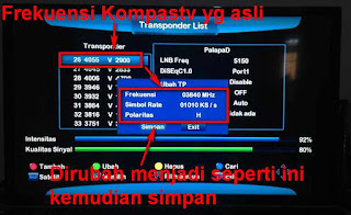 Merubah Frekuensi KTI Cara Mendapatkan Chanel KTI Satelit Palapa D