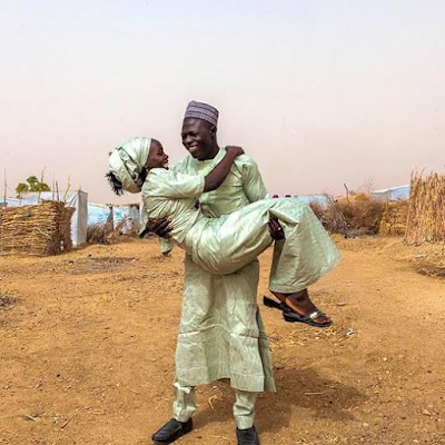 Photo: Nigerian couple who were separated after Boko Haram attack reunites and marries at a refugee camp in Cameroon