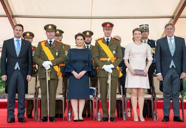 Grand Duchess Maria Teresa, Hereditary Grand Duke Guillaume, Hereditary Grand Duchess Stephanie, Prince Félix, Princess Alexandra