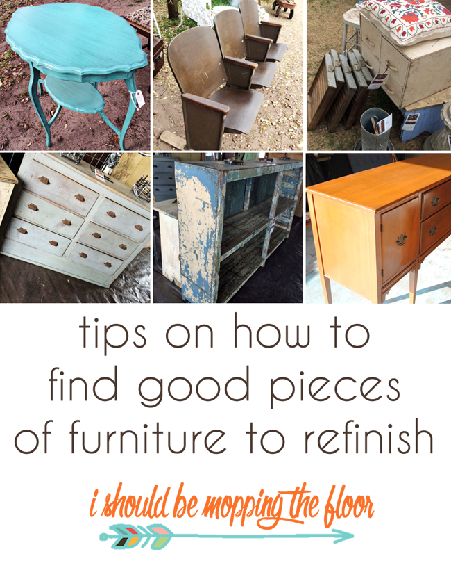 Finding Furniture to Refinish i should be mopping the floor