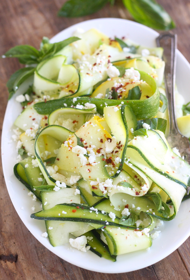 Zucchini Ribbon Salad recipe by SeasonWithSpice.com