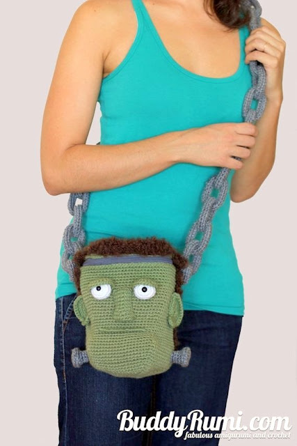 Frankenstein's monster bag crochet pattern 