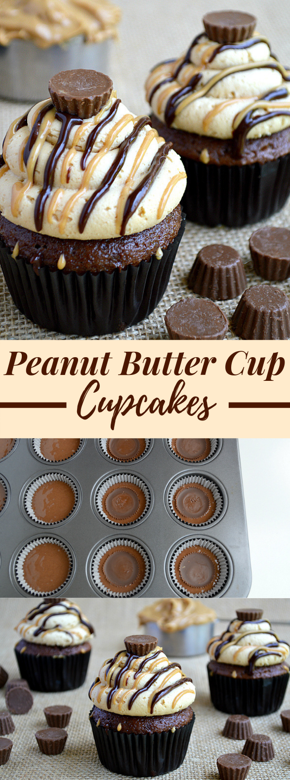 PEANUT BUTTER CUP CUPCAKES #dessert #chocolate PEANUT BUTTER CUP CUPCAKES #dessert #chocolate