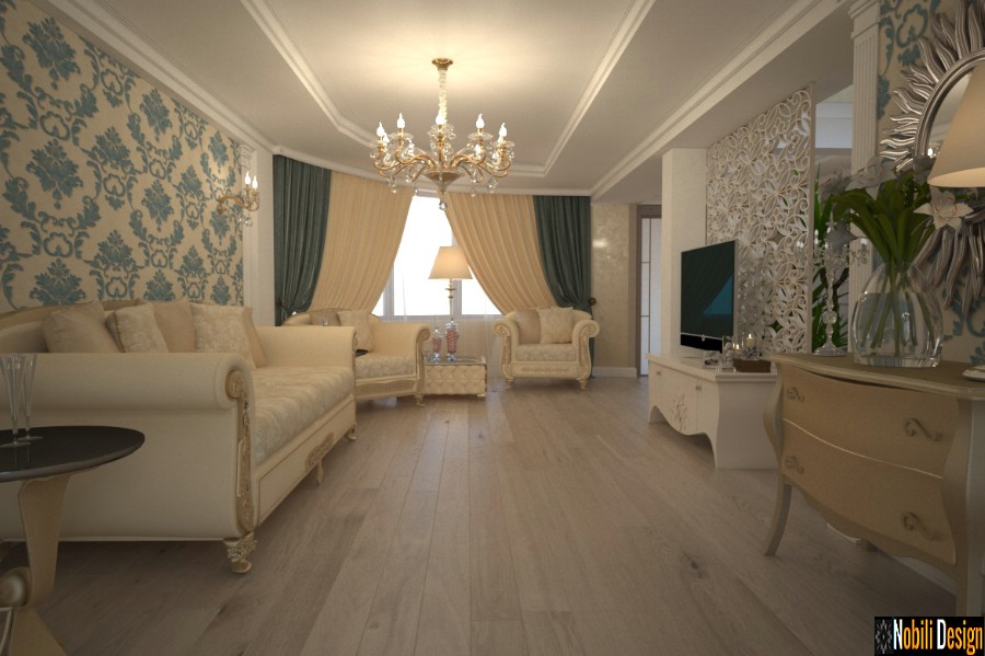 Amenajari si decoratiuni interioare cu mobila clasica de lux - Design interior case vile in Bucuresti