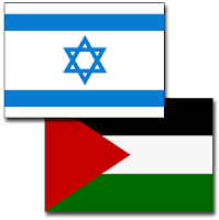 Israeli and Palestinian flags
