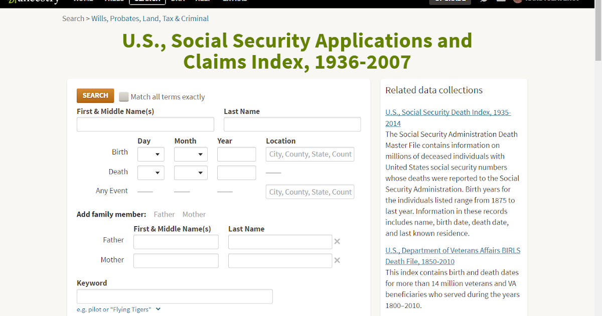 GeneaMusings My Favorite Record Collections U.S. Social Security
