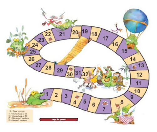 Juego 32 casilleros juego de recorrido para imprimir