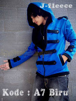Jaket Korea Online Murah J-Fleece A7 Biru 