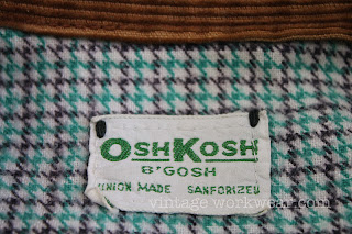 vintage workwear: Vintage Osh Kosh B'Gosh Union Made Sanforized Brown ...