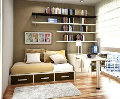 desain damar tidur sempit ukuran 3×3 dengan warna beige desain damar tidur sempit ukuran 3×3 dengan warna beige