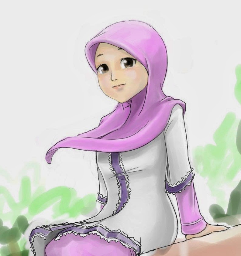 Update Gambar  Wallpaper Kartun  Muslim Wanita Gambar  Kartun 