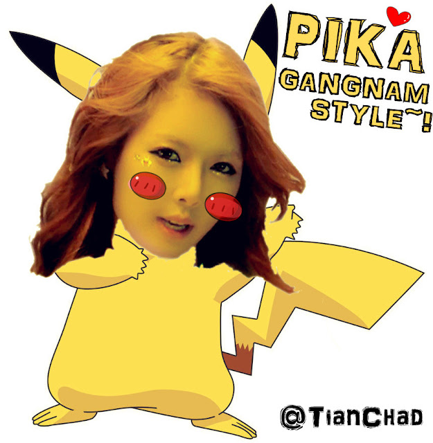 Sexy Hyuna PSY GANGNAM Style Sounds like Pikachu 