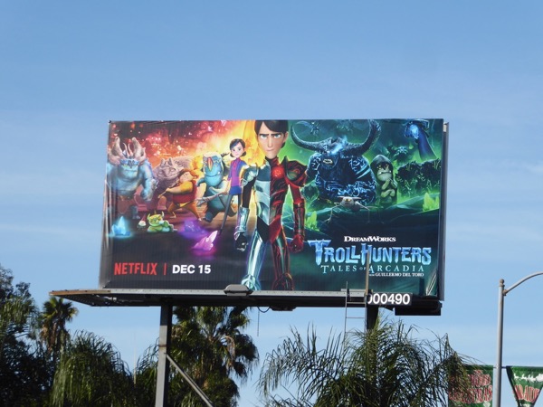 Trollhunters season 2 billboard Fountain Avenue Trollhunters season 2 billboard