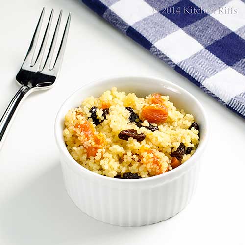 Kitchen Riffs Couscous with Dried Fruit