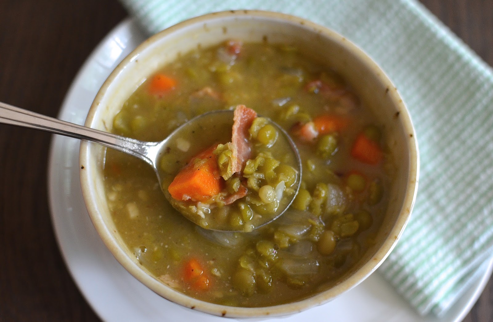 Playing with Flour Split pea soup (with bacon and miso)