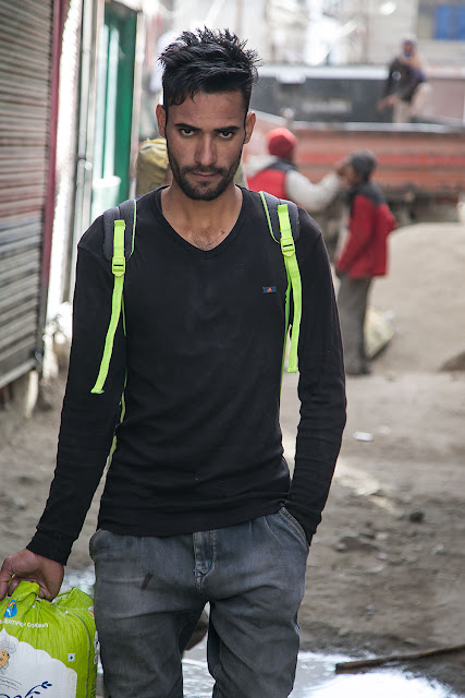 An early morning chai and other stories from Leh... kashmiri man walking