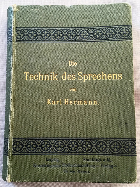 Die Technik Des Sprechens, Signed by Author Karl Hermann, 1898 