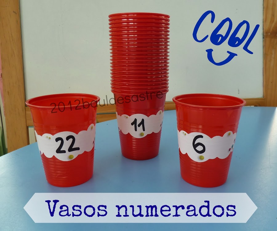 vasos numerados para serie numerica