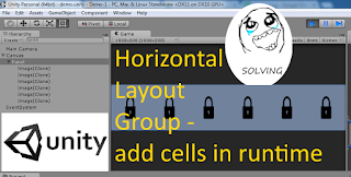 Unity3D Horizontal Layout Group - add cells in runtime tutorial