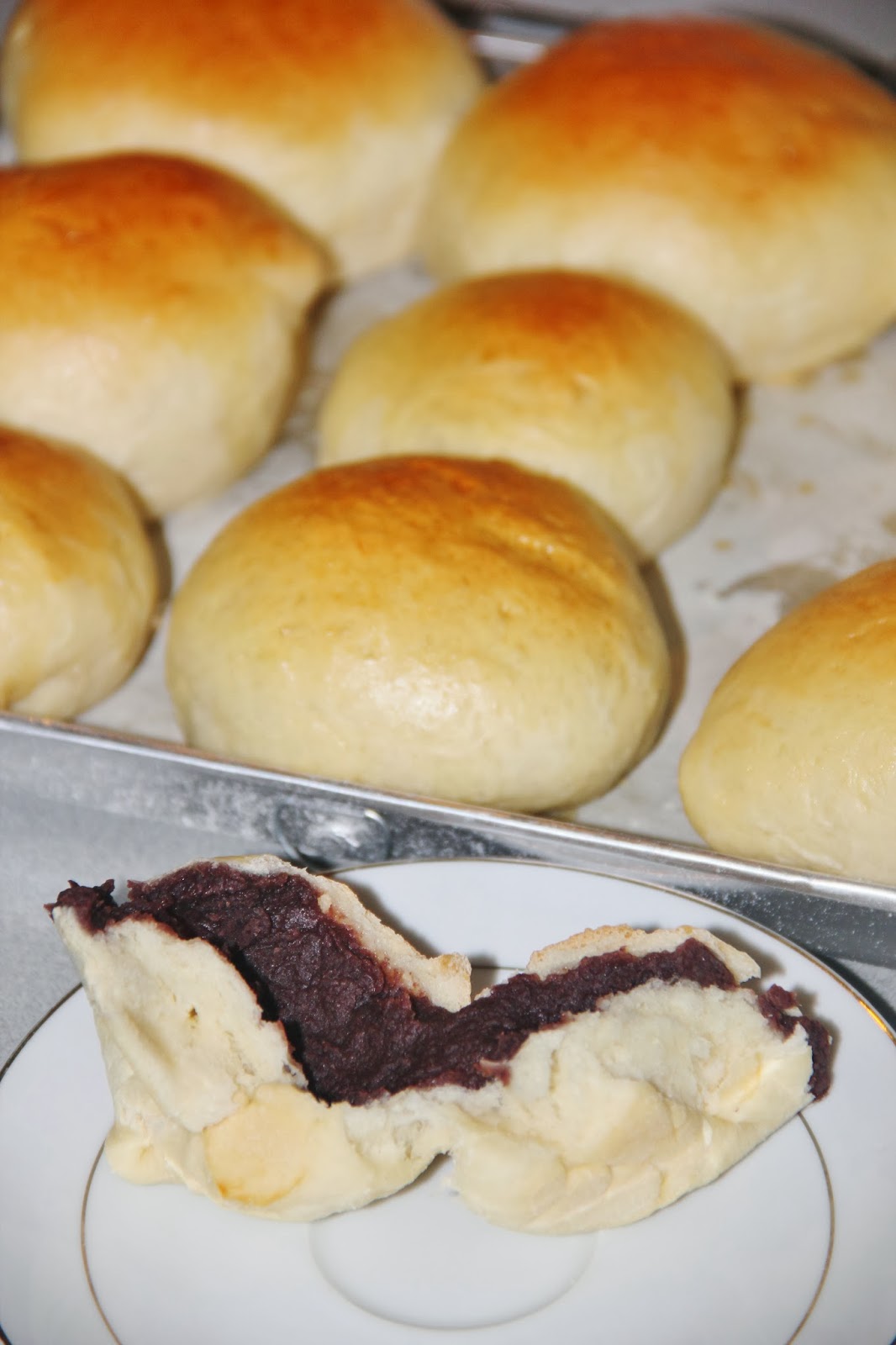 JessKITCHENLab Baked Red Bean Buns (焗豆沙包)