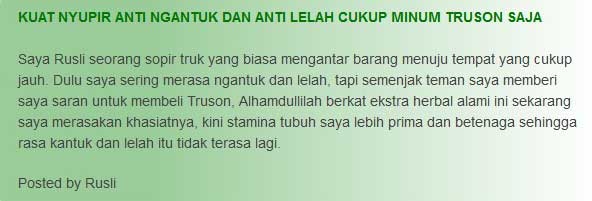 Testimoni obat kuat alami truson Testimoni obat kuat alami truson