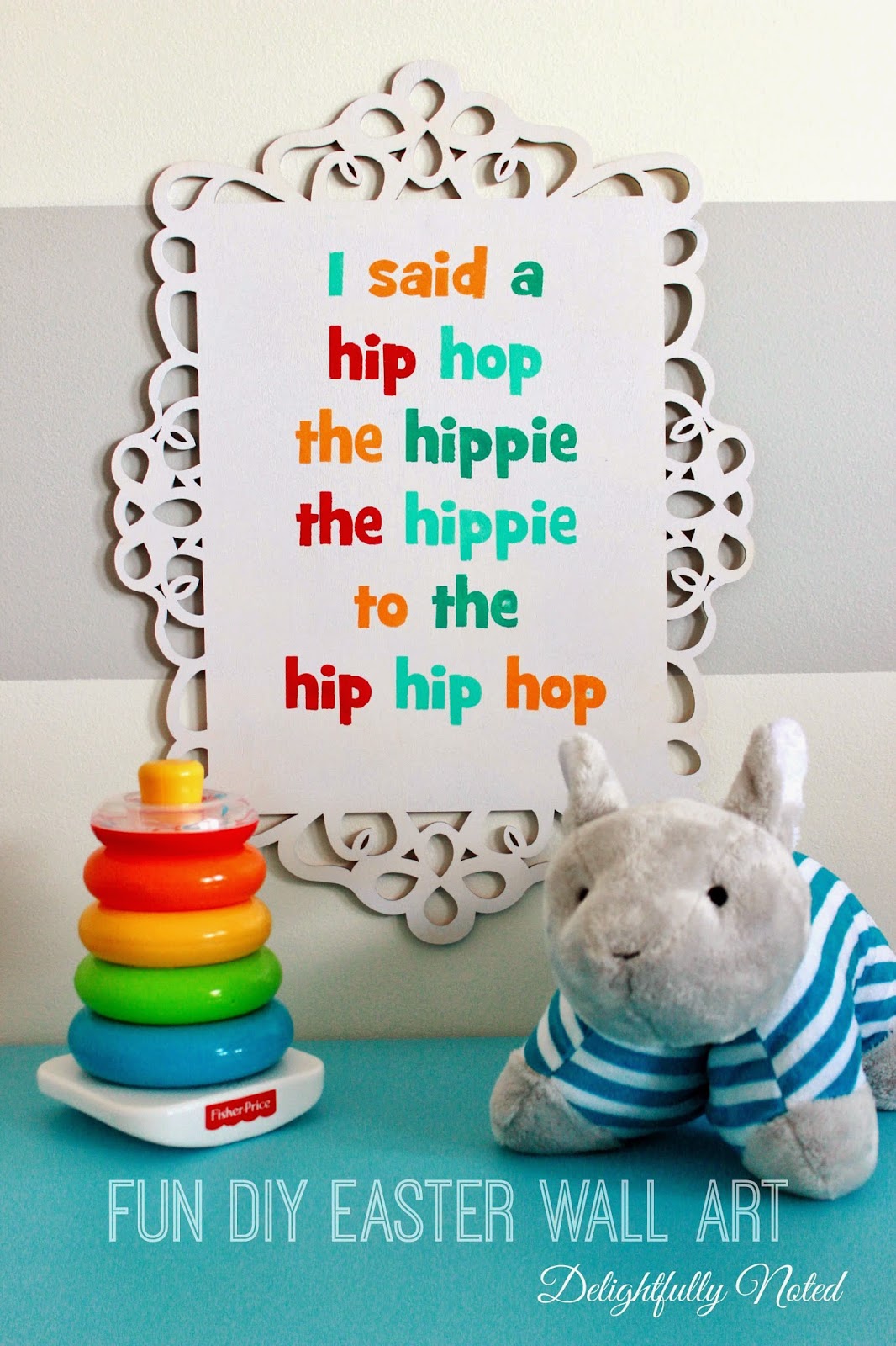 Rapper's Delight DIY Easter Wall Art Delightfully Noted
