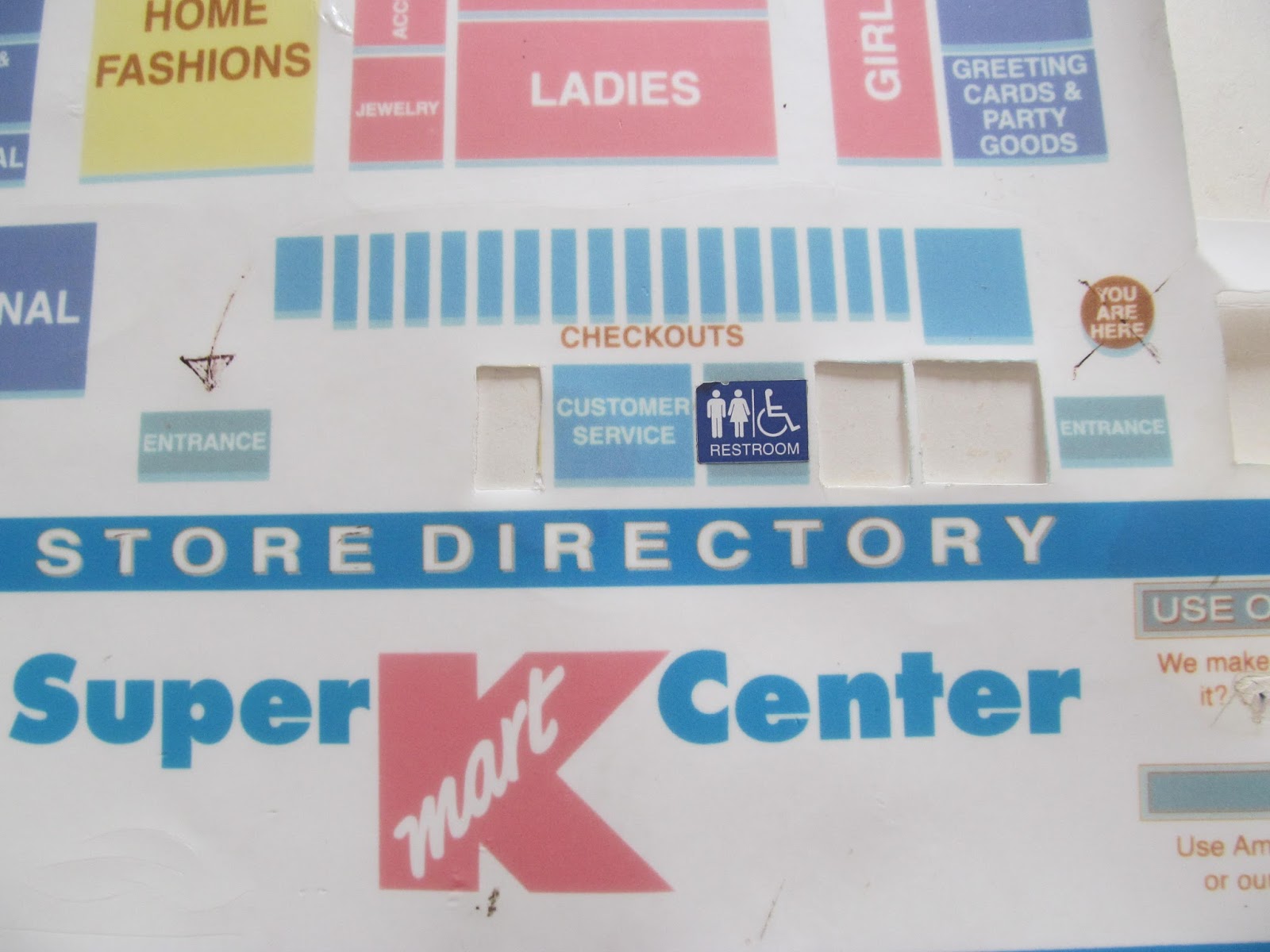 Trip to the Mall FIND Old Super Kmart Center Floor Map