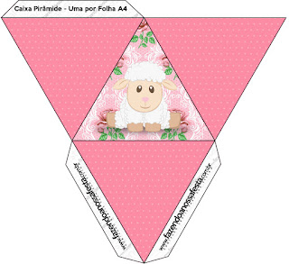 Ovejita en Shabby Chic de Rosas Rosadas: Cajas para Imprimir Gratis. Ovejita en Shabby Chic de Rosas Rosadas: Cajas para Imprimir Gratis.